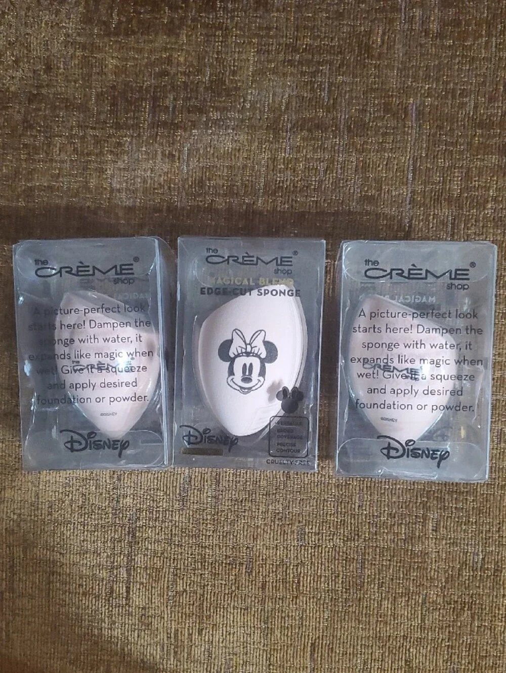 💕 The Crème Shop x Disney Minnie Mouse Magical Blend Edge-Cut Sponge – 3 Pack